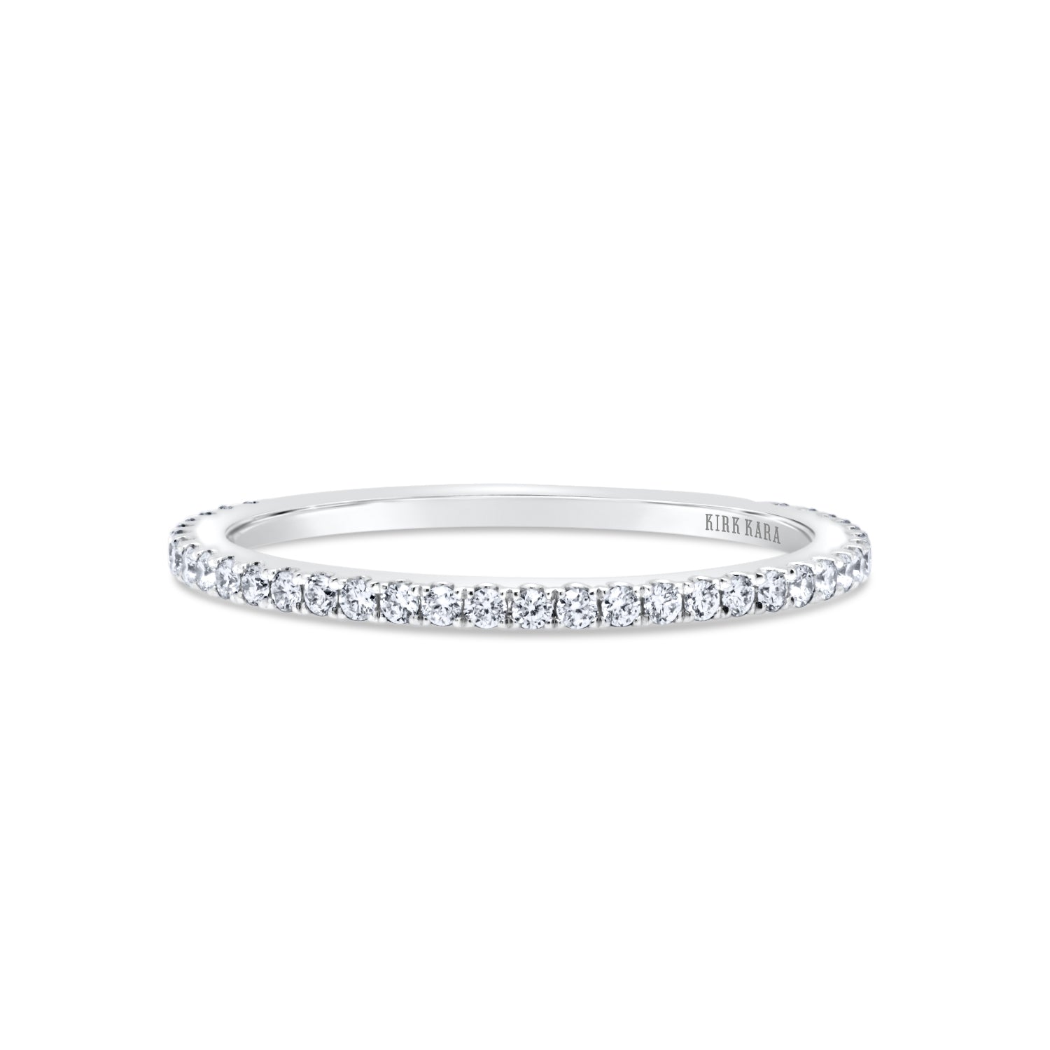 Simple Prong Set Stackable Diamond Wedding Band