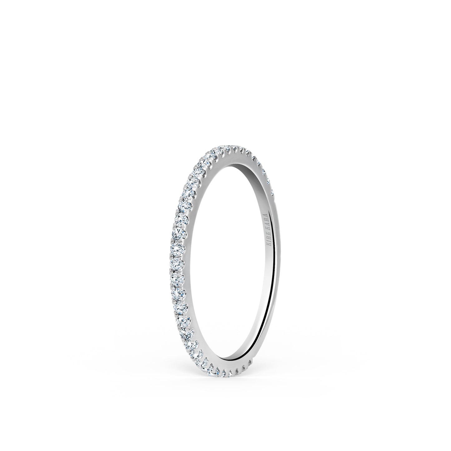 Simple Prong Set Stackable Diamond Wedding Band