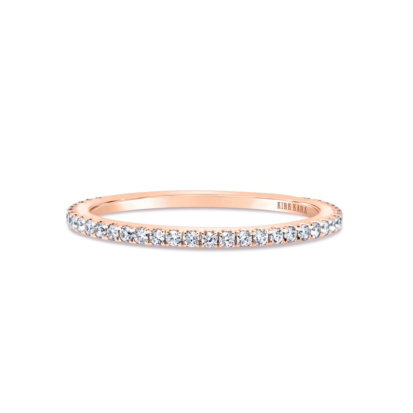 Simple Prong Set Stackable Diamond Wedding Band