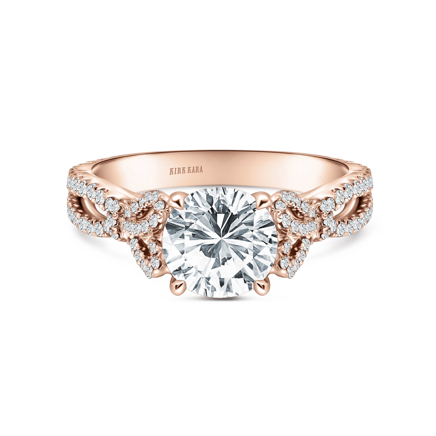 Delicate Bows Diamond Engagement Ring