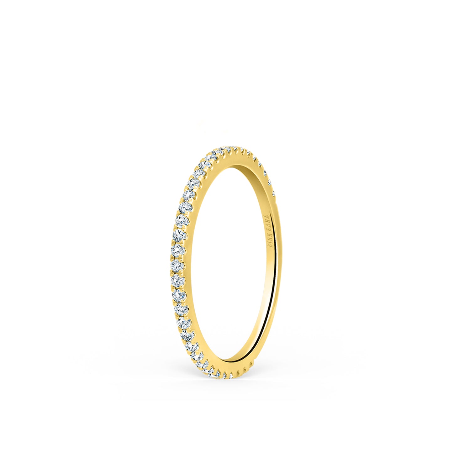 Simple Prong Set Stackable Diamond Wedding Band