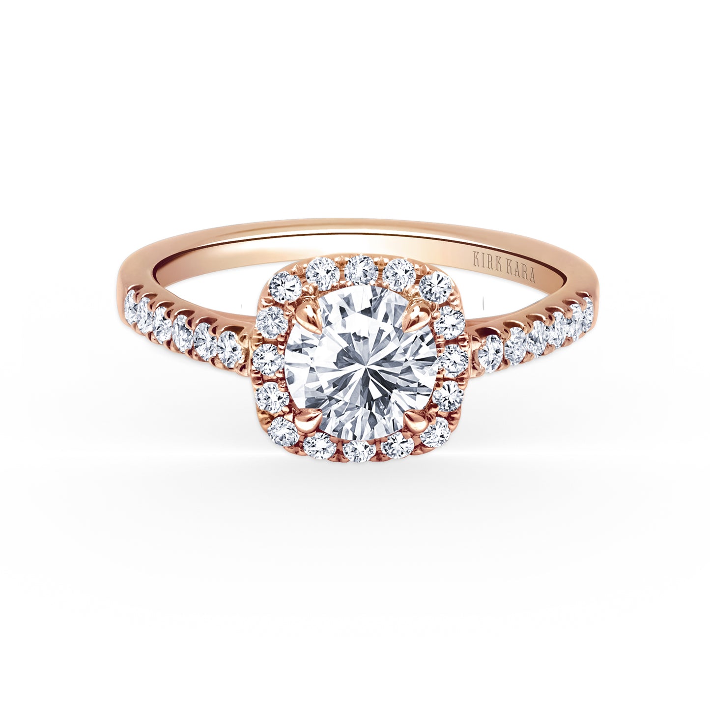 Classic Delicate Prong Set Halo Diamond Engagement Ring