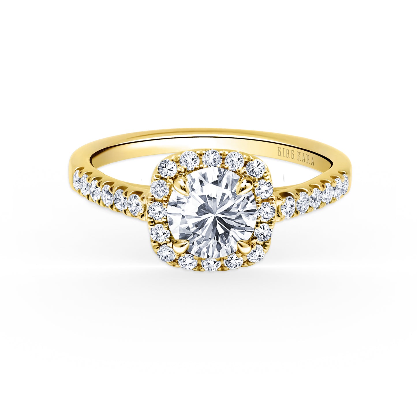 Classic Delicate Prong Set Halo Diamond Engagement Ring