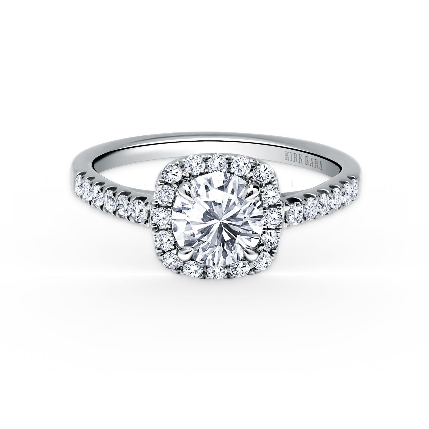 Classic Delicate Prong Set Halo Diamond Engagement Ring