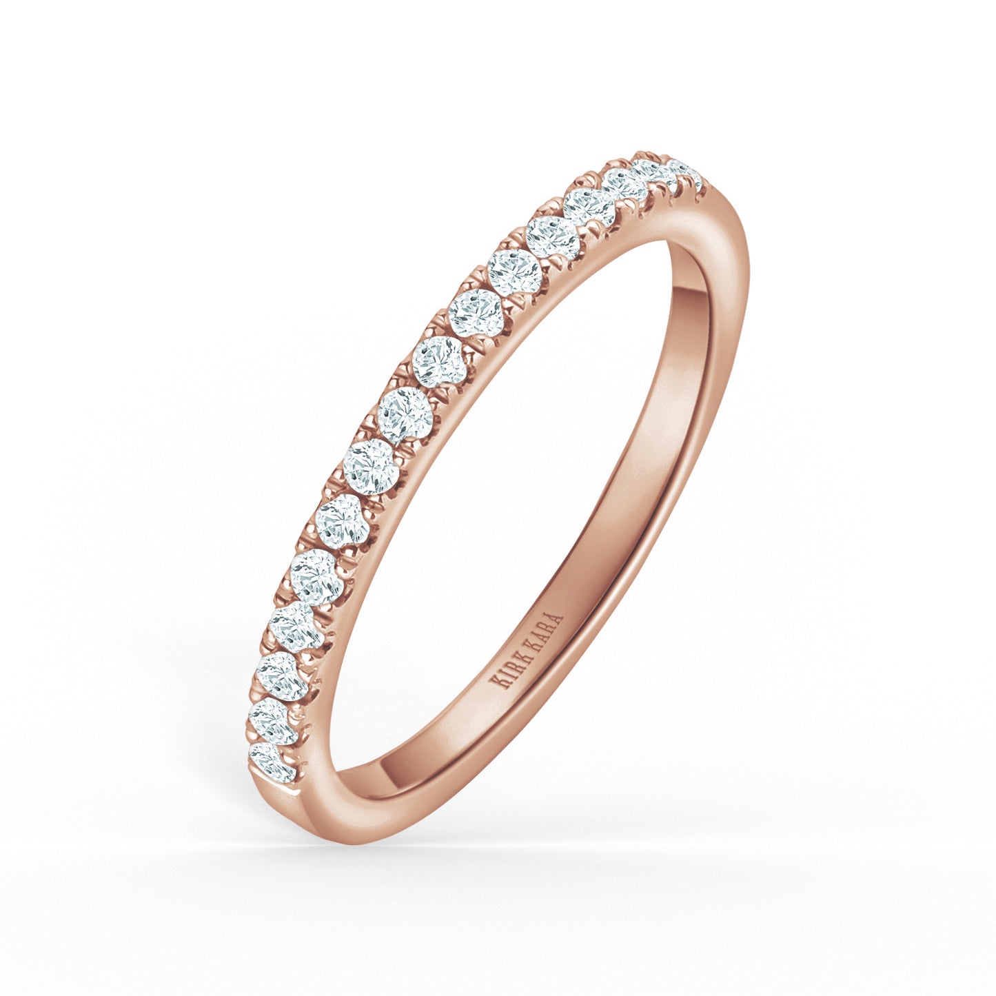 Classic Delicate Prong Set Diamond Wedding Band