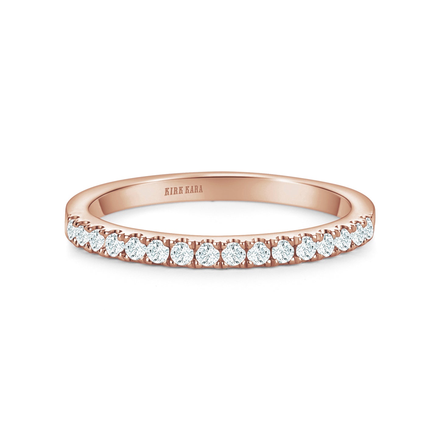 Classic Delicate Prong Set Diamond Wedding Band