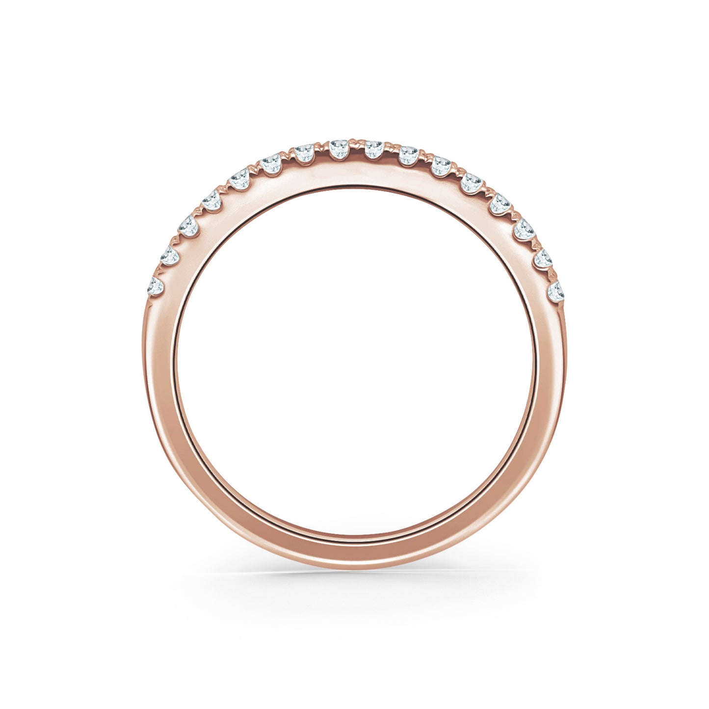 Classic Delicate Prong Set Diamond Wedding Band