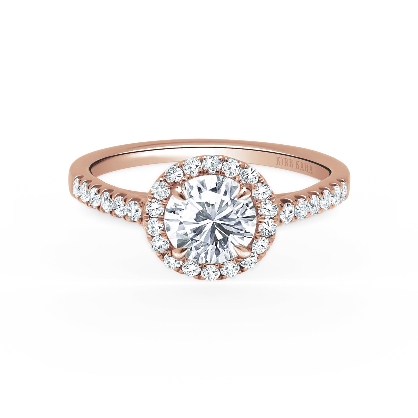 Modern Halo Diamond Engagement Ring