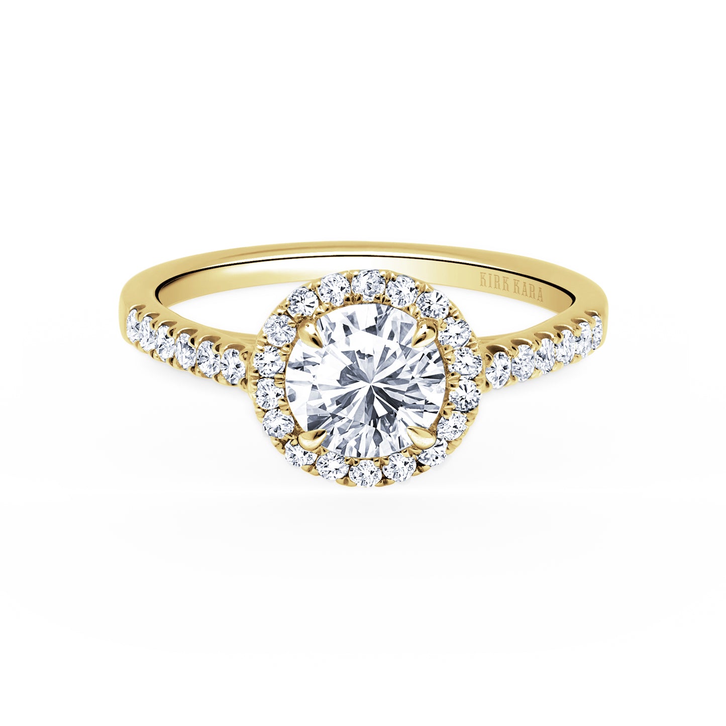 Modern Halo Diamond Engagement Ring
