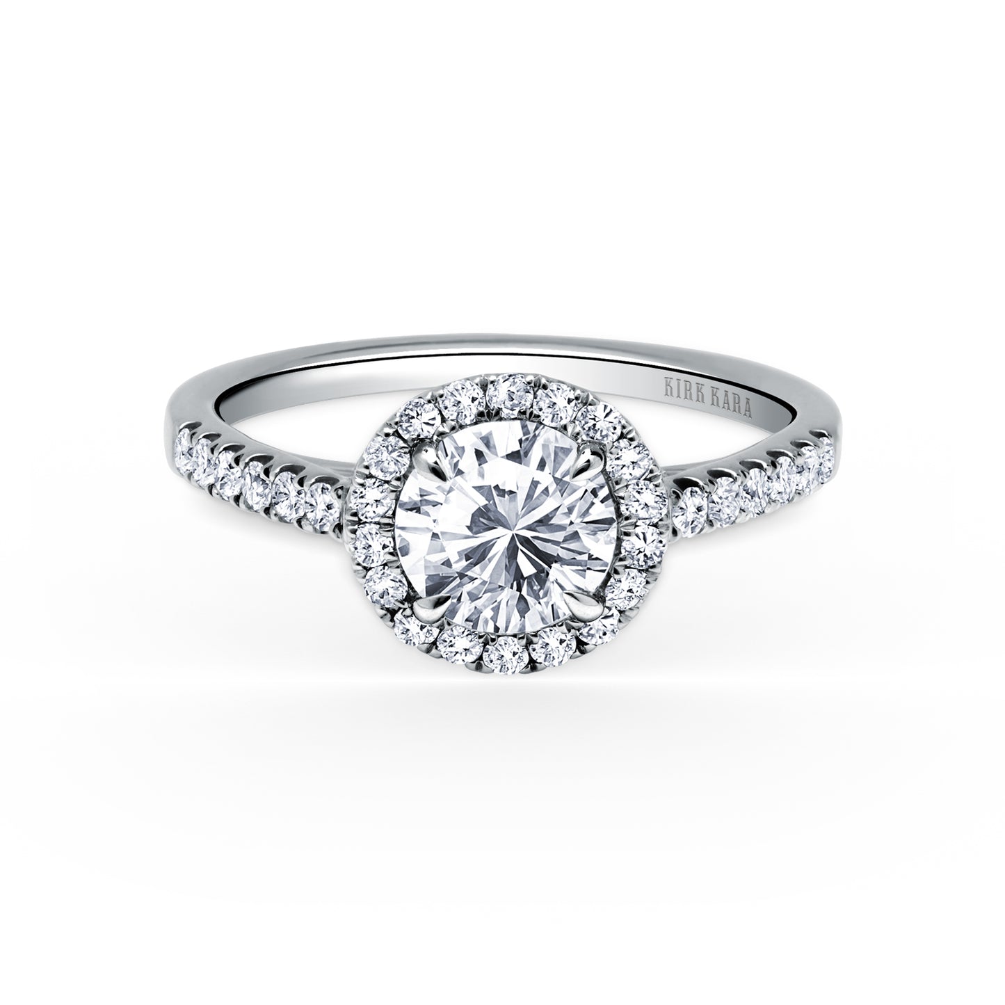 Modern Halo Diamond Engagement Ring