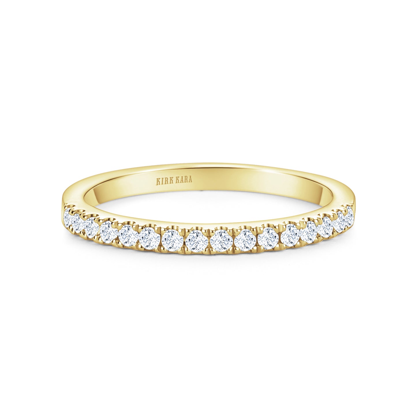 Classic Delicate Prong Set Diamond Wedding Band