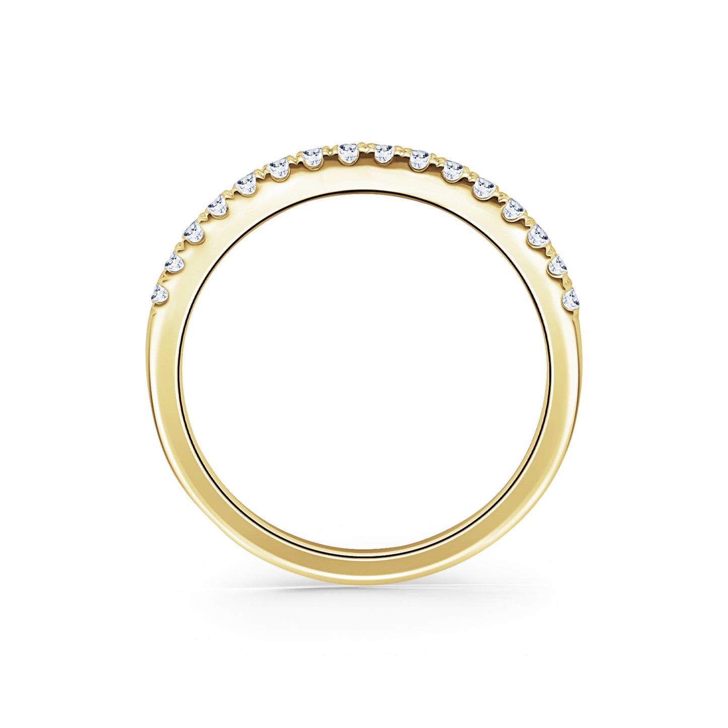 Classic Delicate Prong Set Diamond Wedding Band