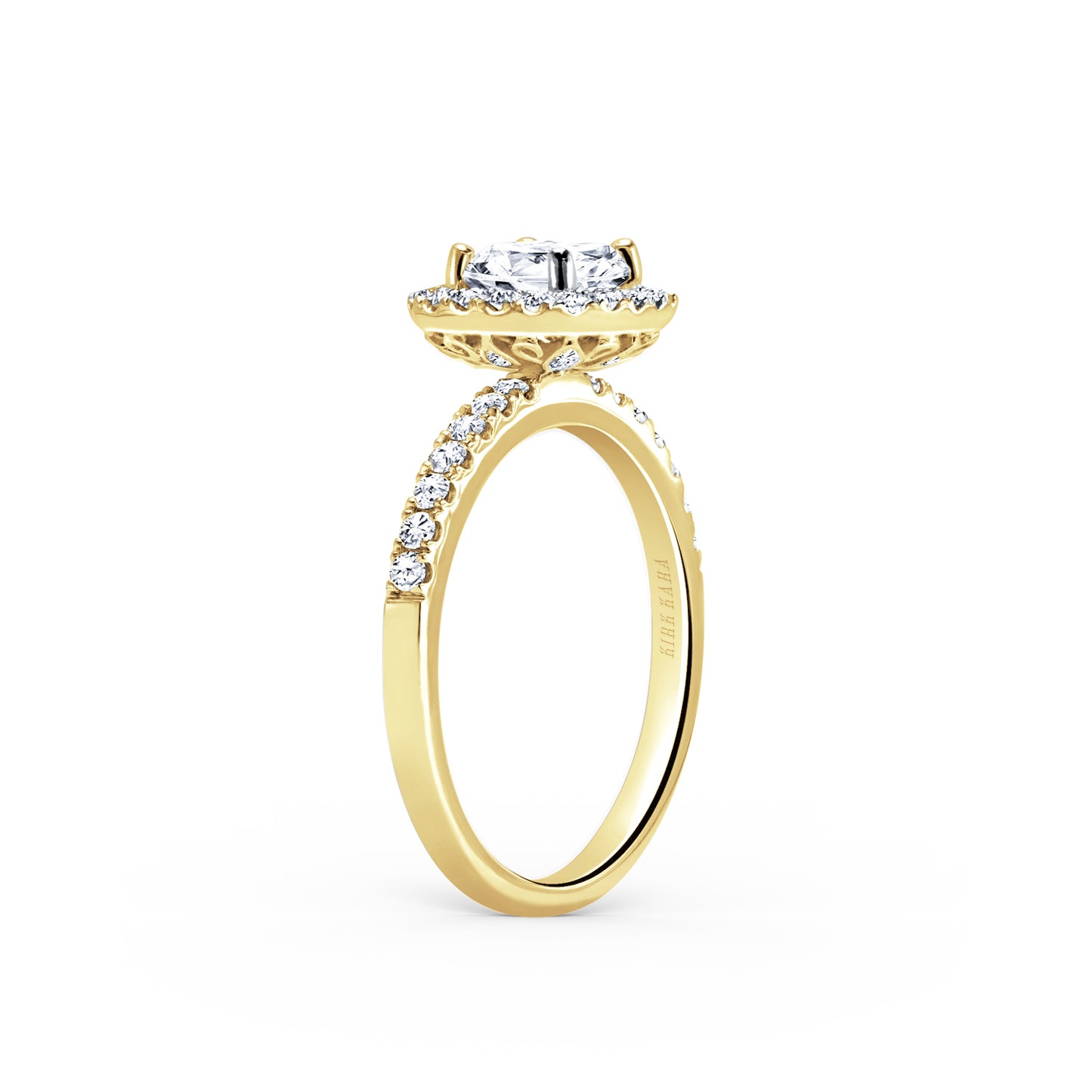 Modern Halo Diamond Engagement Ring