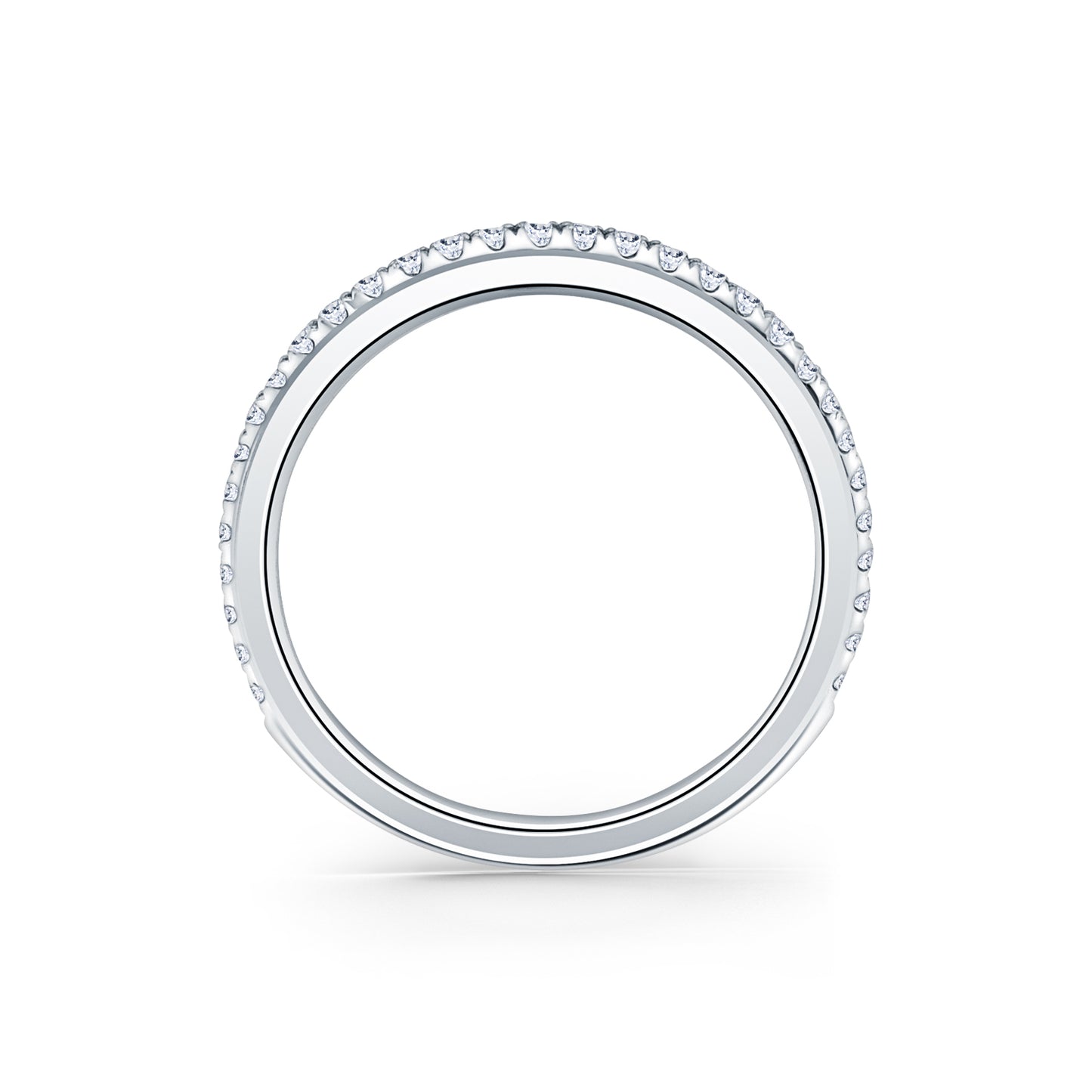 Thin Delicate Prong Set Diamond Wedding Band