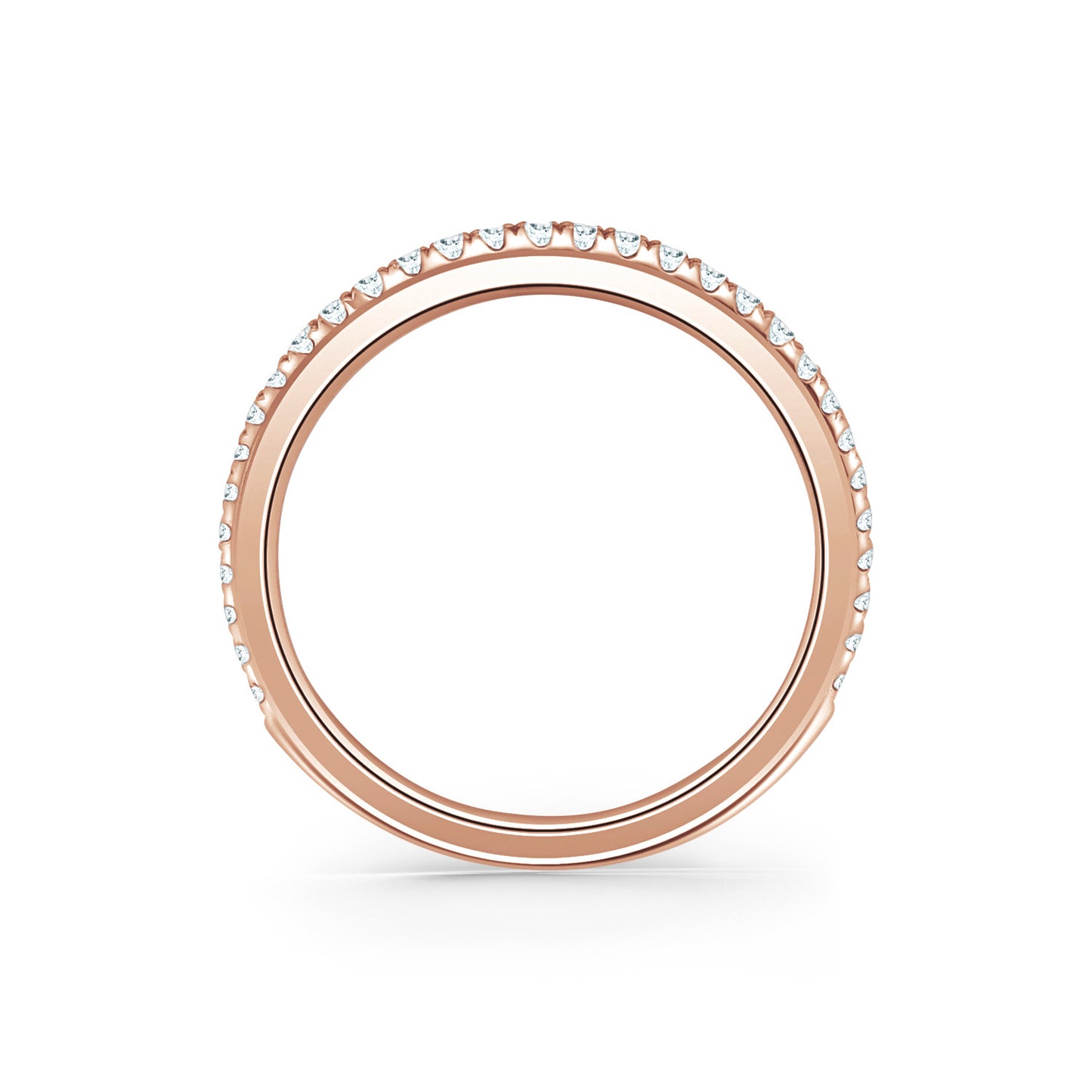 Thin Delicate Prong Set Diamond Wedding Band