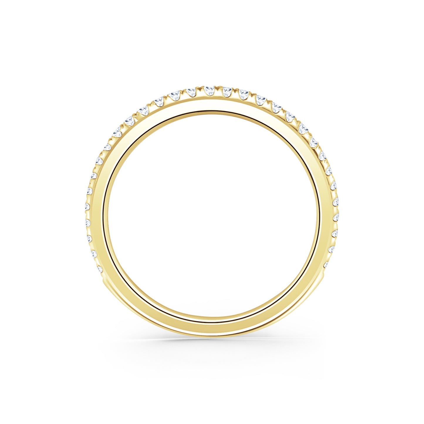 Thin Delicate Prong Set Diamond Wedding Band