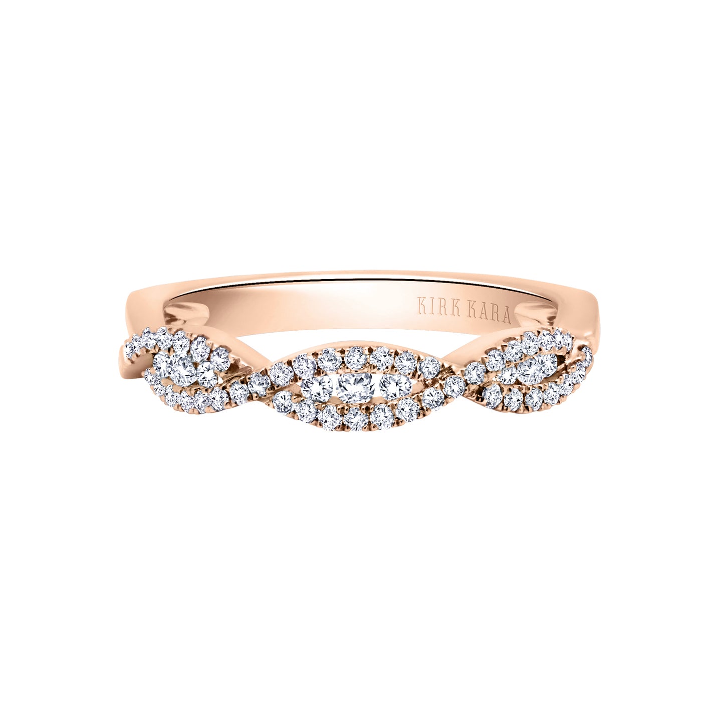 Classic Twist Channel Diamond Wedding Band