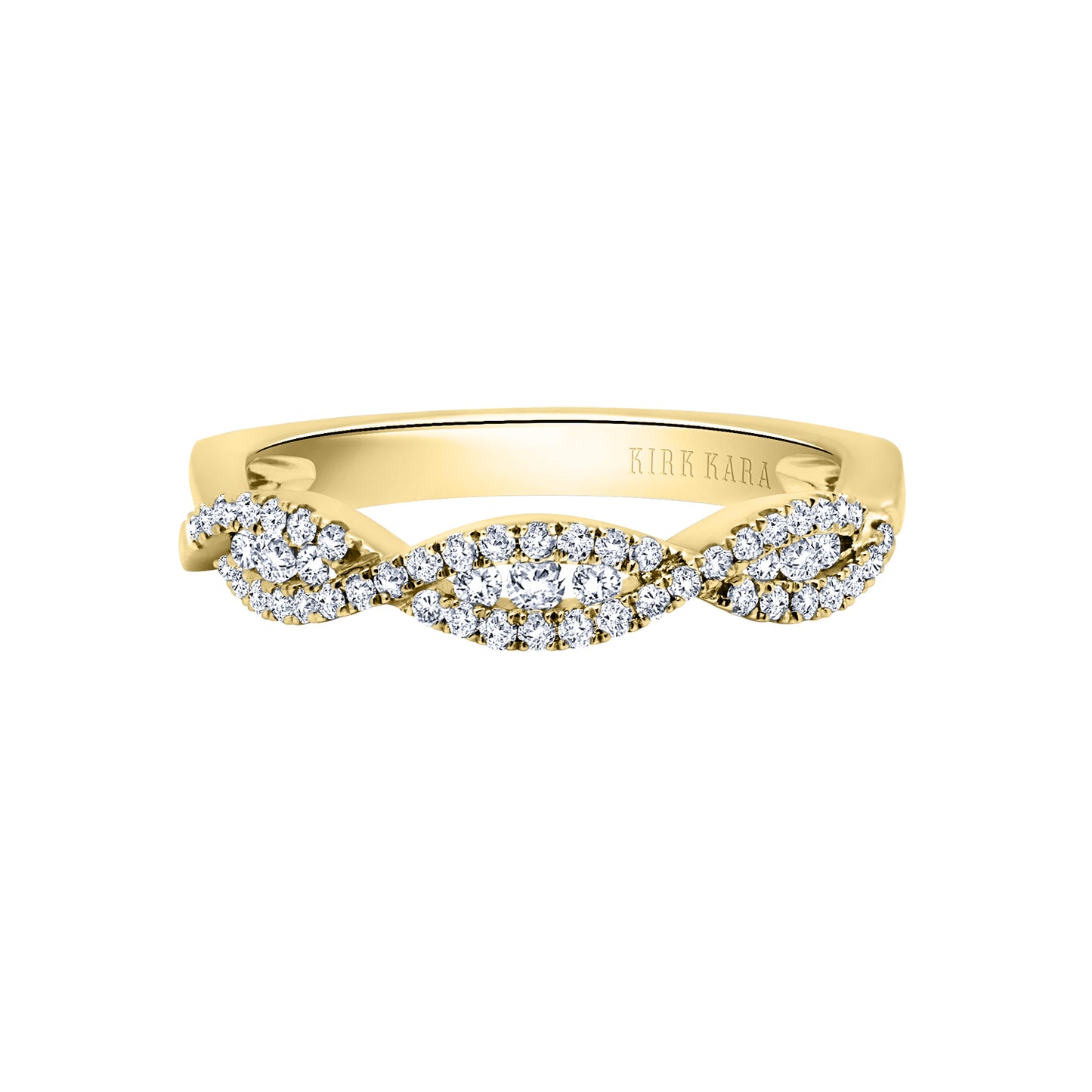 Classic Twist Channel Diamond Wedding Band