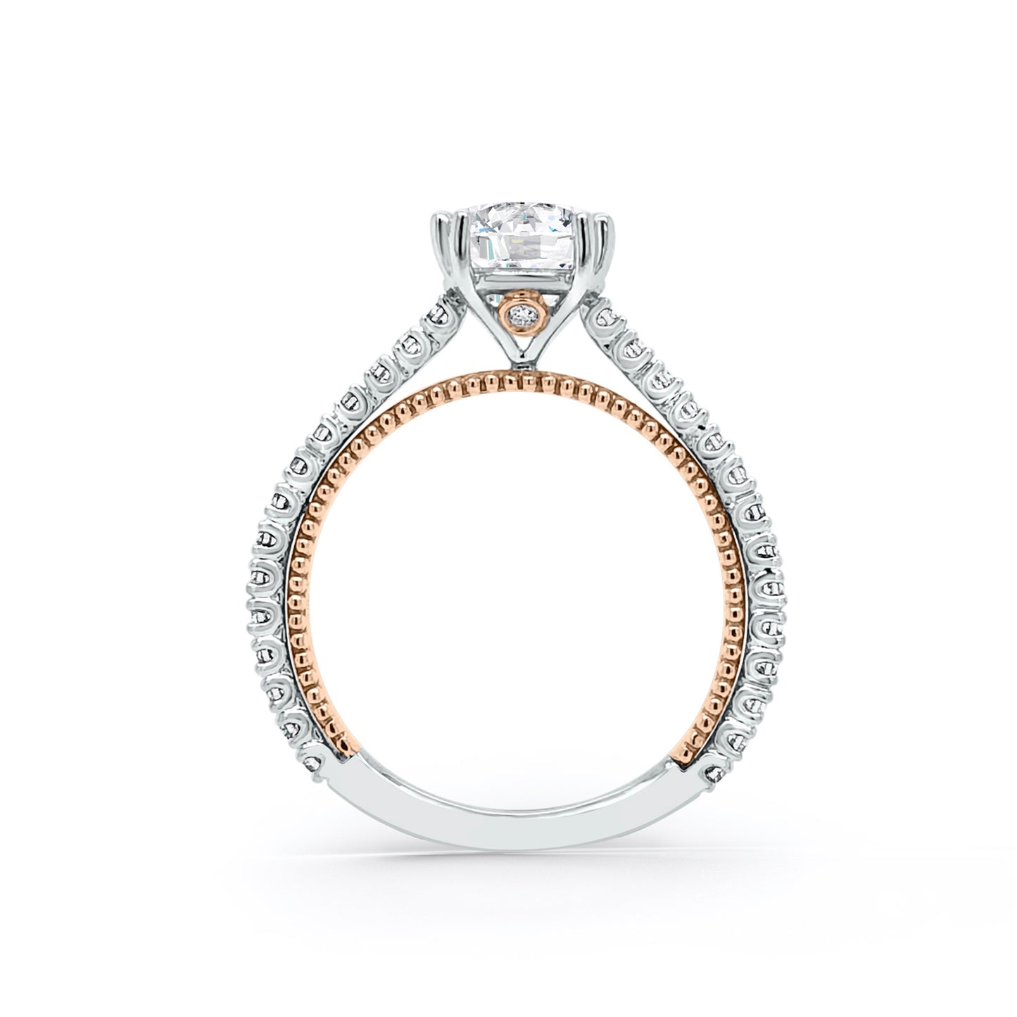 Beaded Timeless Diamond Engagement Ring