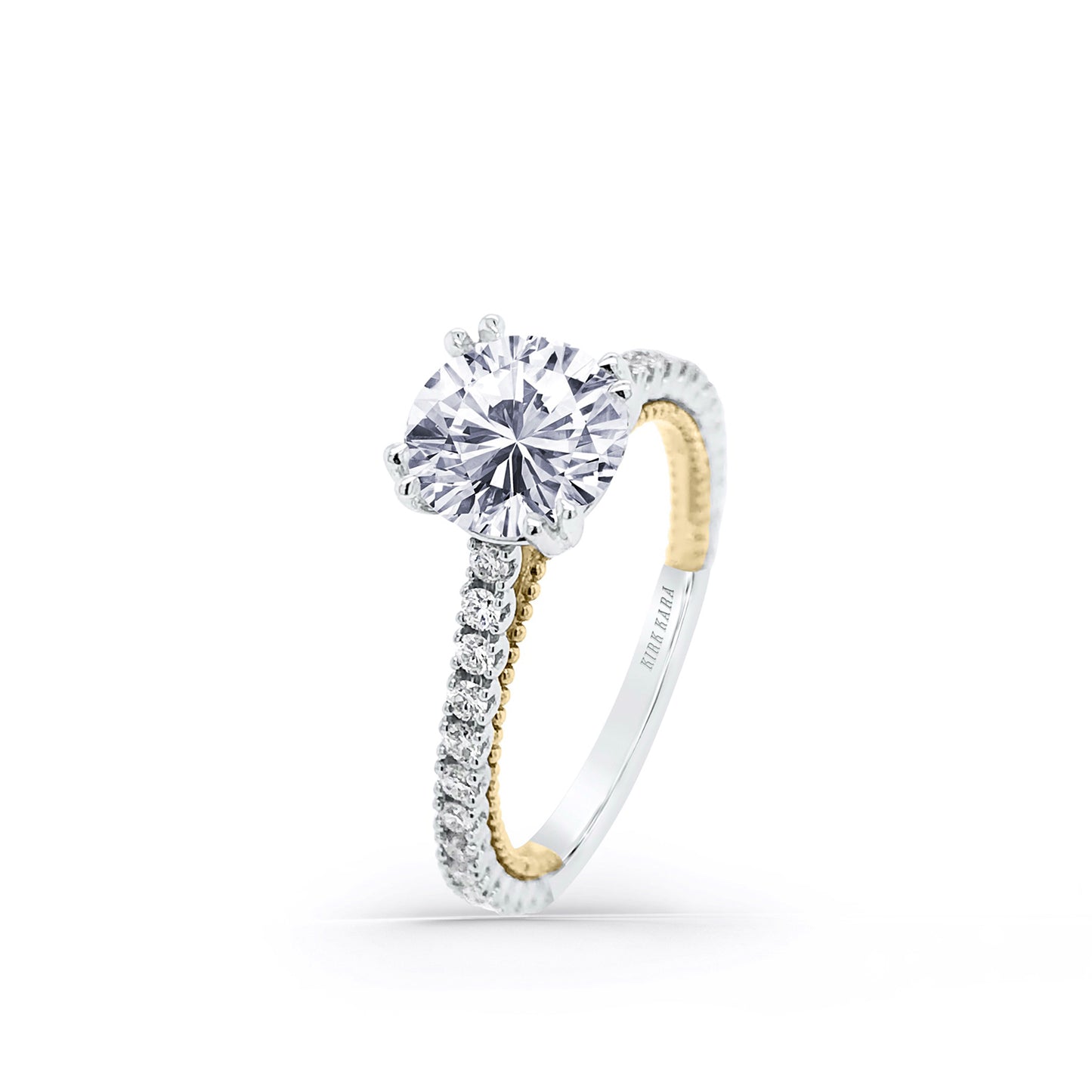 Beaded Timeless Diamond Engagement Ring