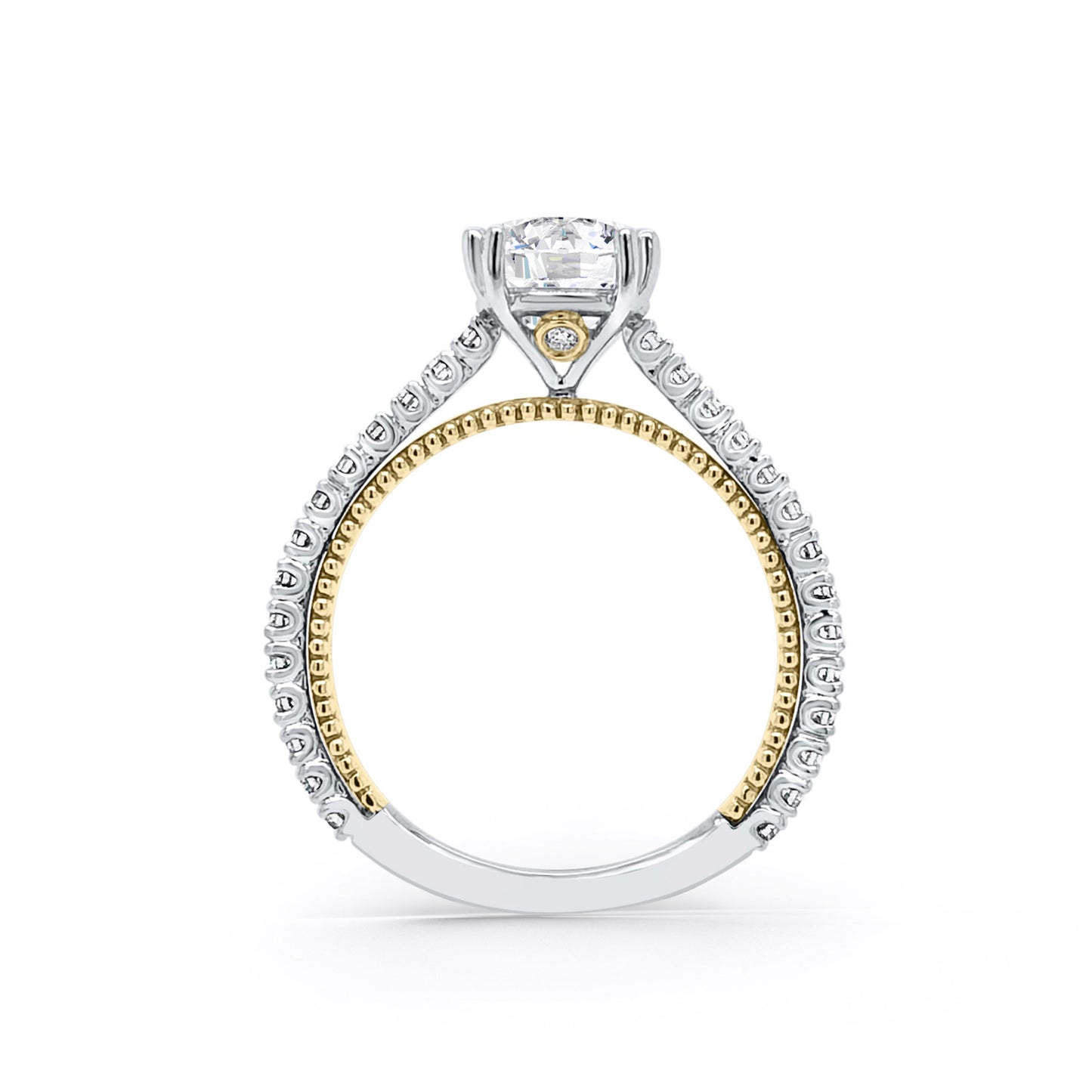 Beaded Timeless Diamond Engagement Ring