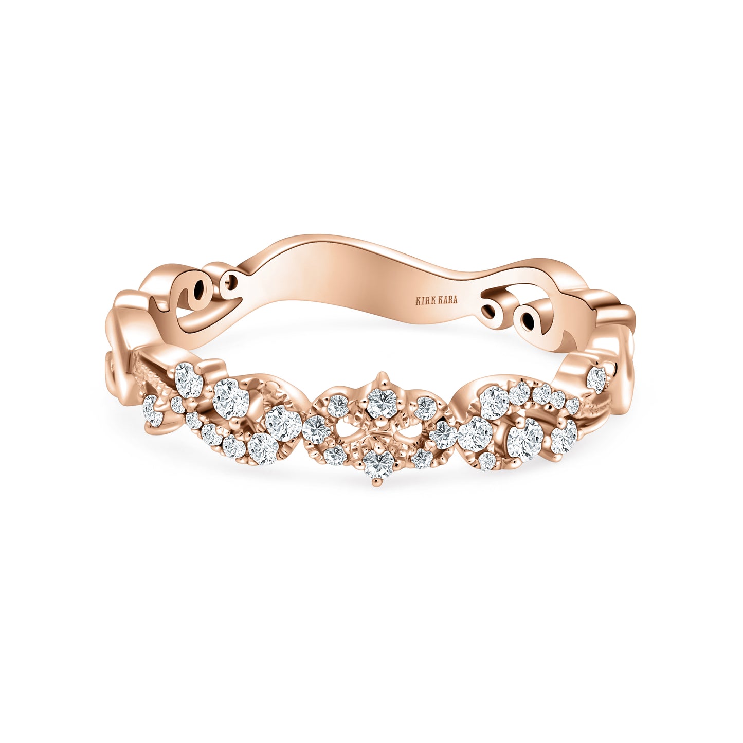 Artisan Crown Diamond Wedding Band