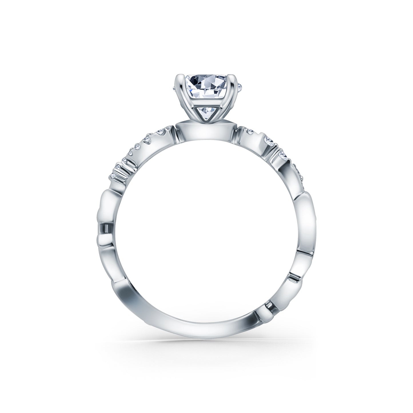 Artisan Crown Diamond Engagement Ring