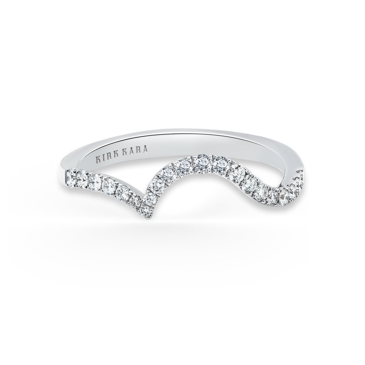 Contoured Bypass Diamond Wedding Band