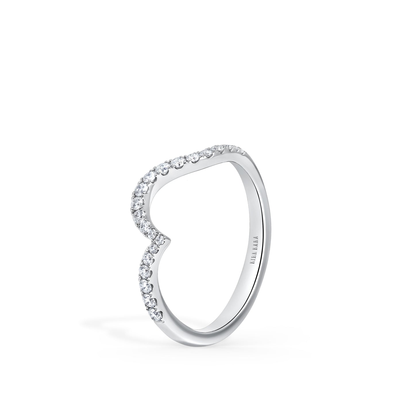 Contoured Bypass Diamond Wedding Band