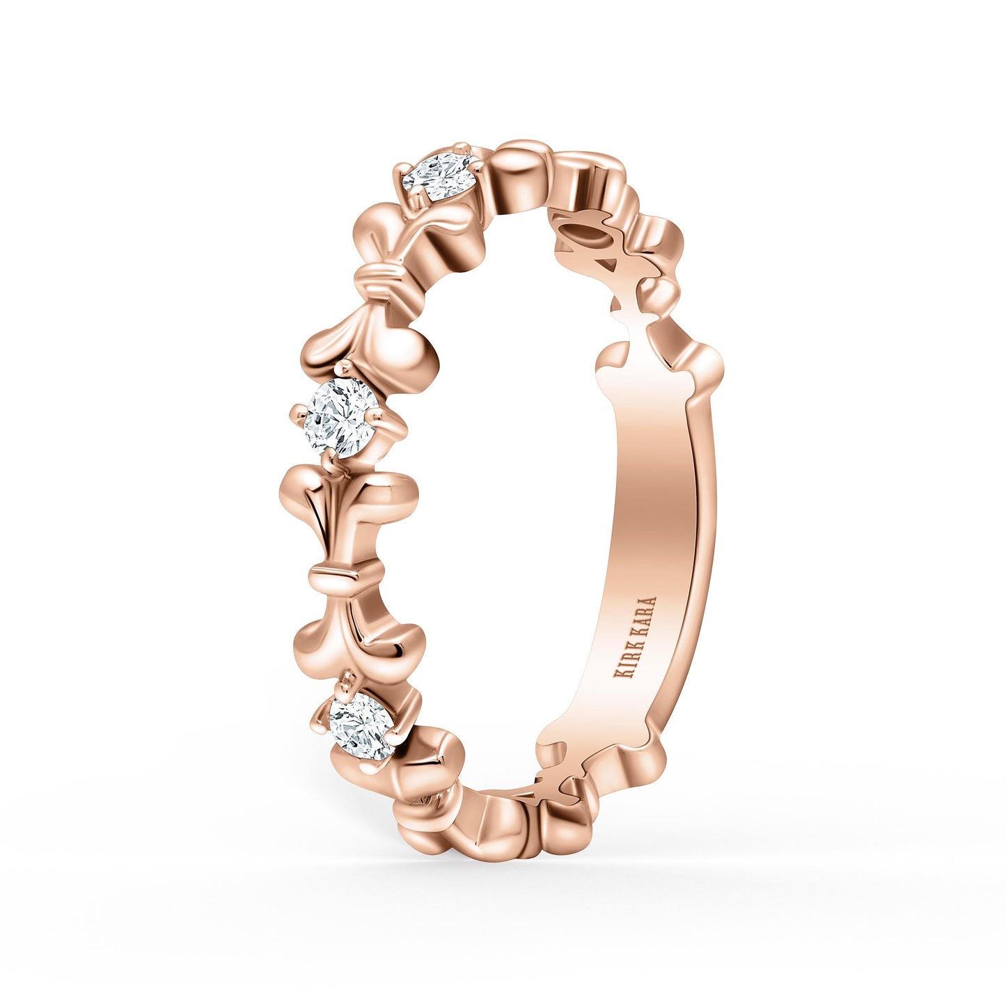 Fancy Bow Diamond Accent Wedding Band
