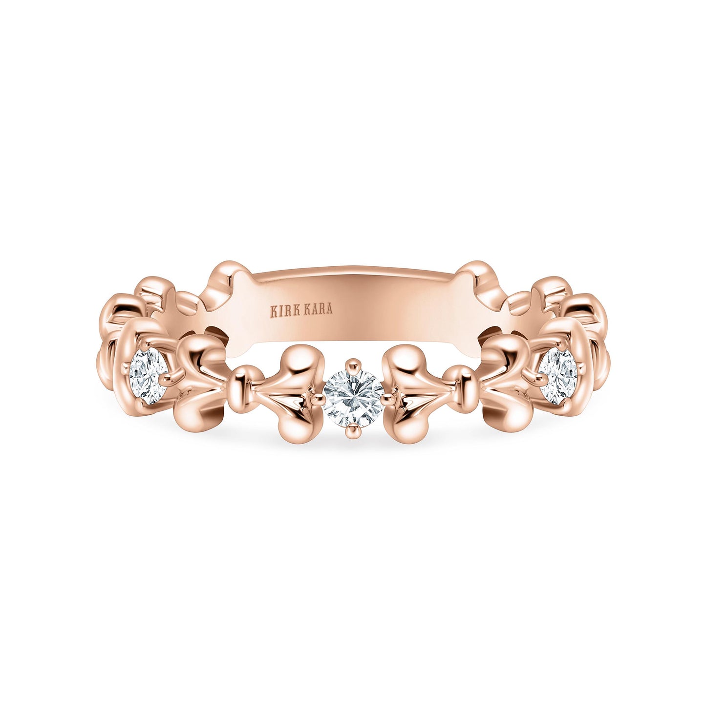 Fancy Bow Diamond Accent Wedding Band