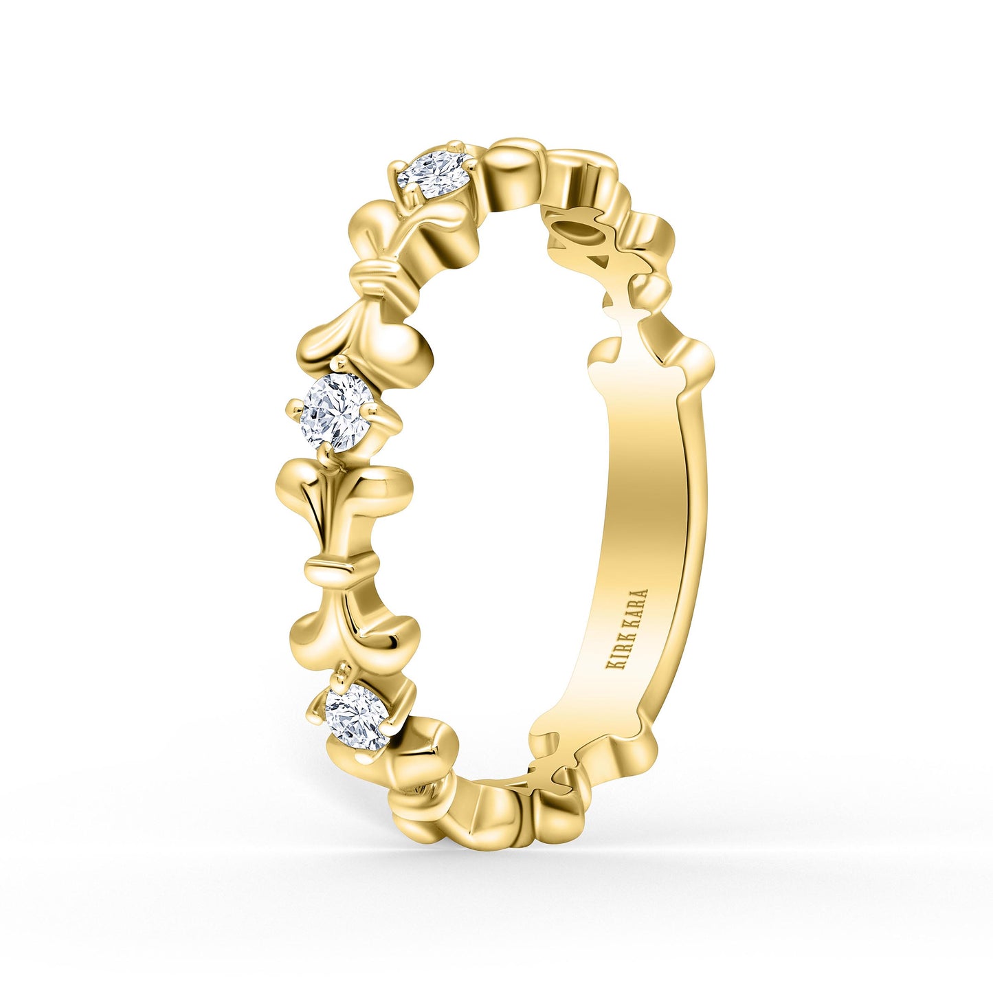 Fancy Bow Diamond Accent Wedding Band