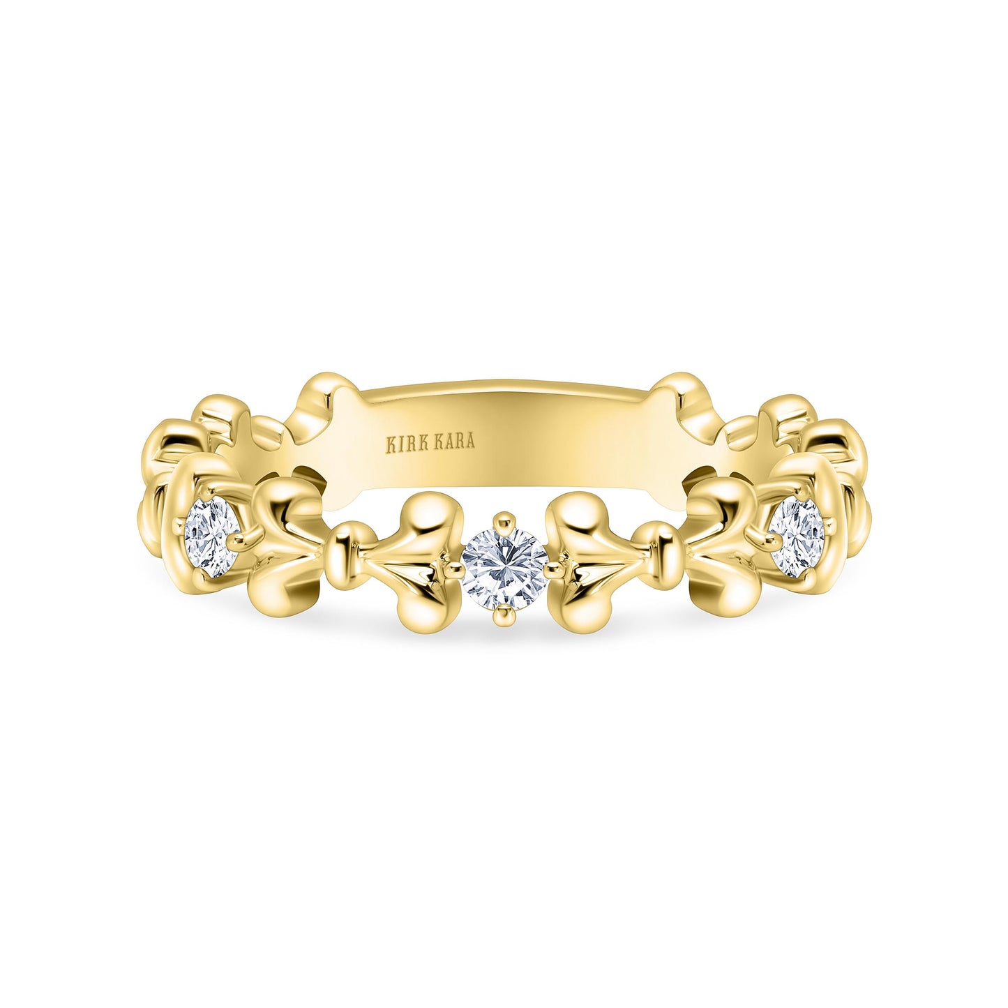 Fancy Bow Diamond Accent Wedding Band