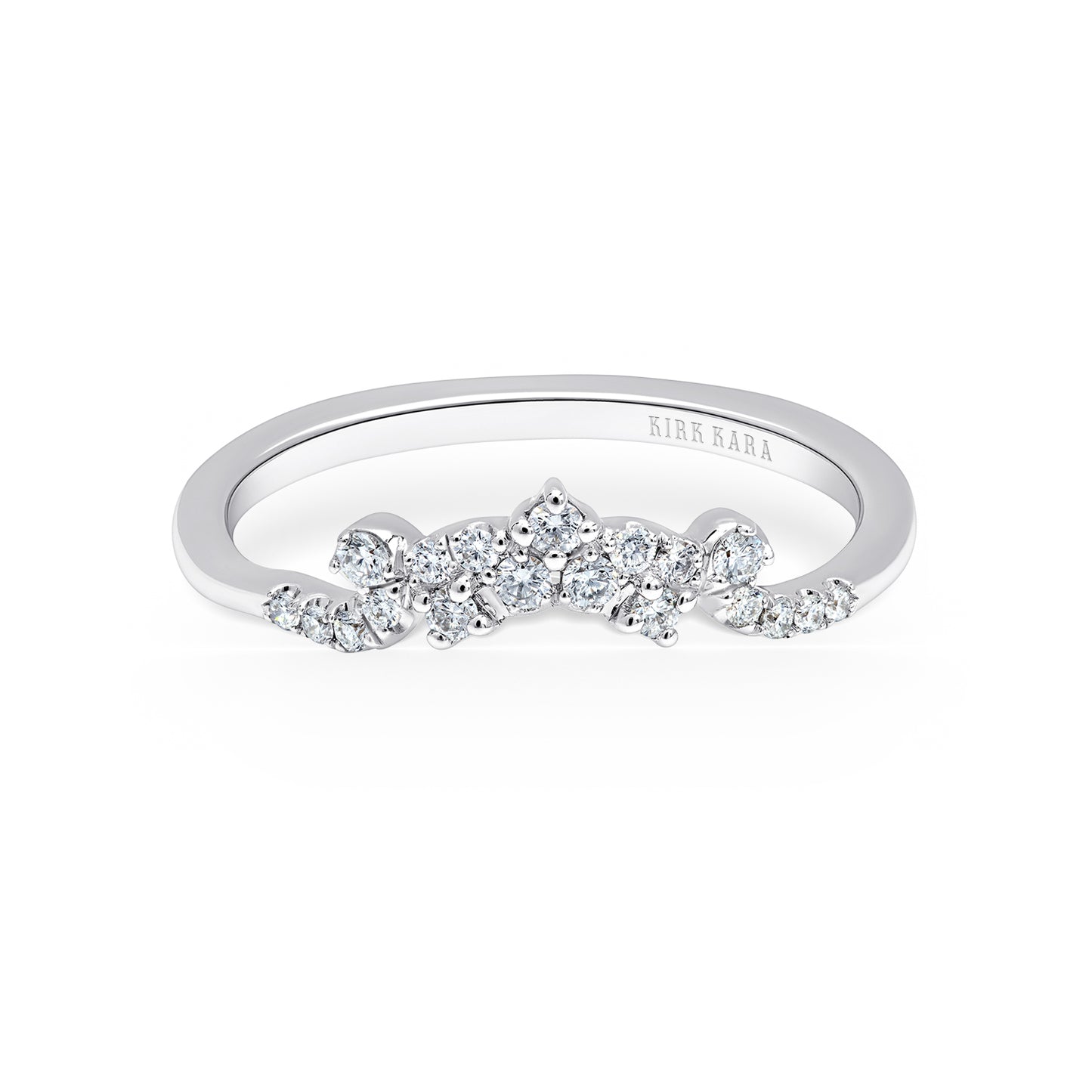 Royal Swirl Contoured Diamond Wedding Band