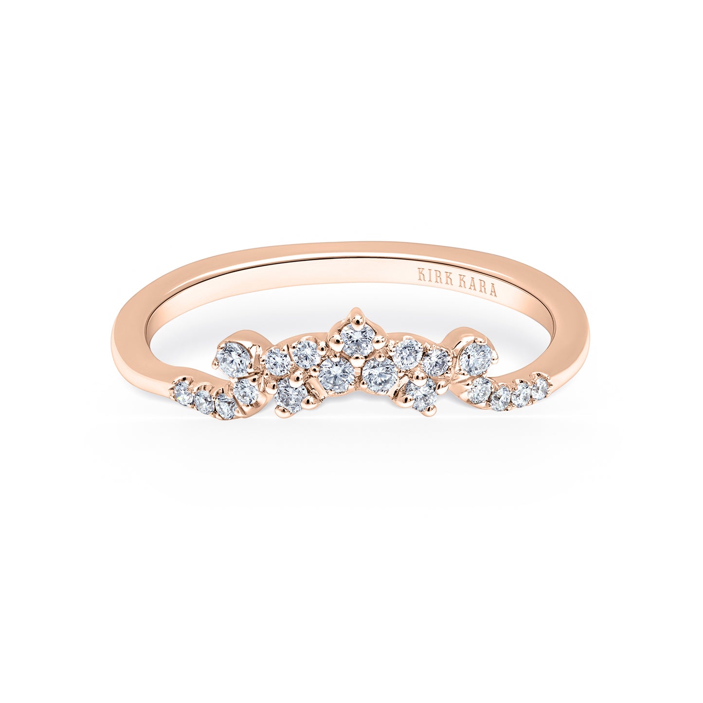 Royal Swirl Contoured Diamond Wedding Band