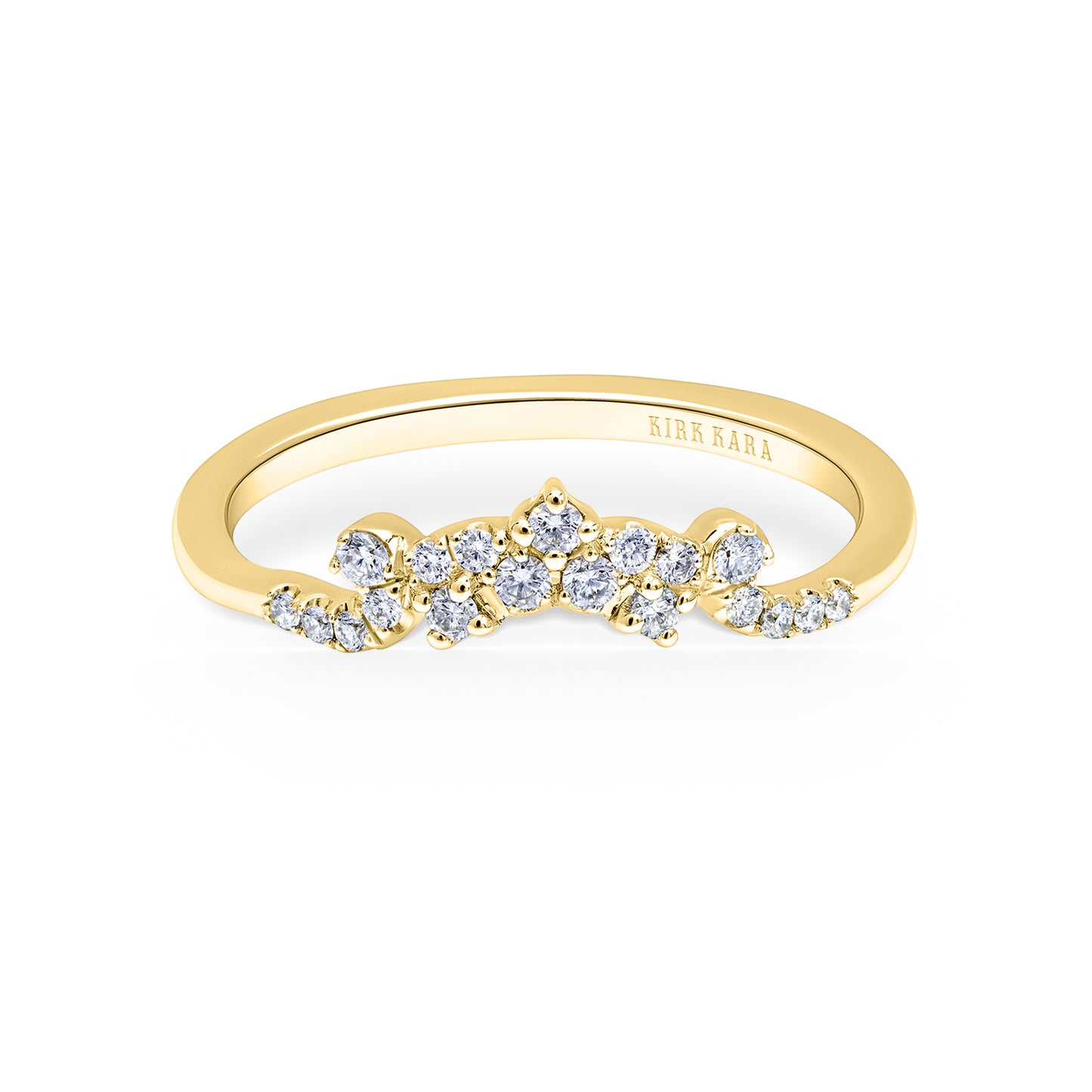 Royal Swirl Contoured Diamond Wedding Band