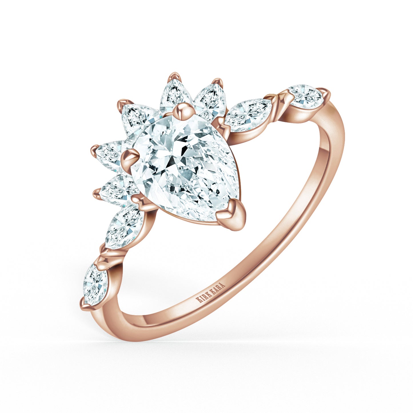 Glamorous Boho Floating Diamond Engagement Ring