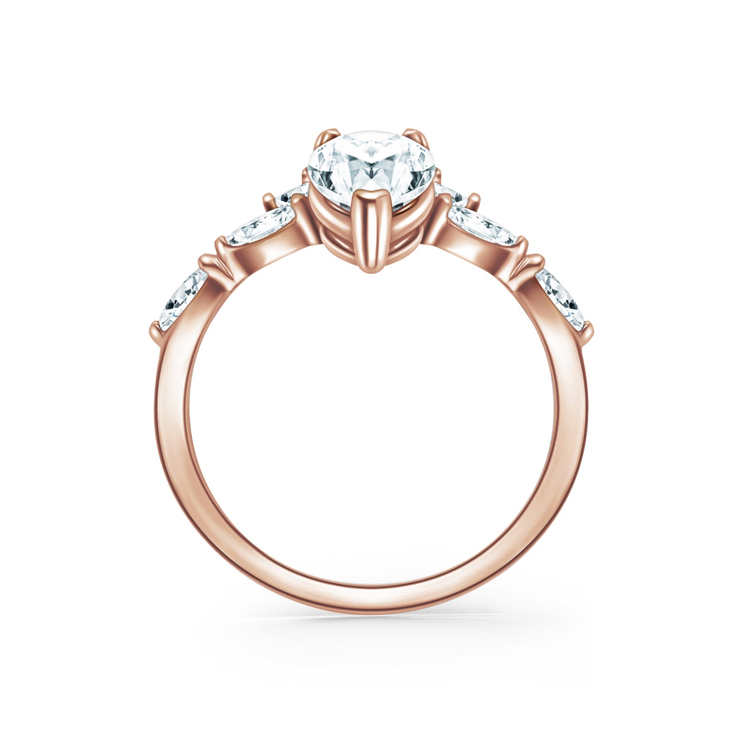 Glamorous Boho Floating Diamond Engagement Ring