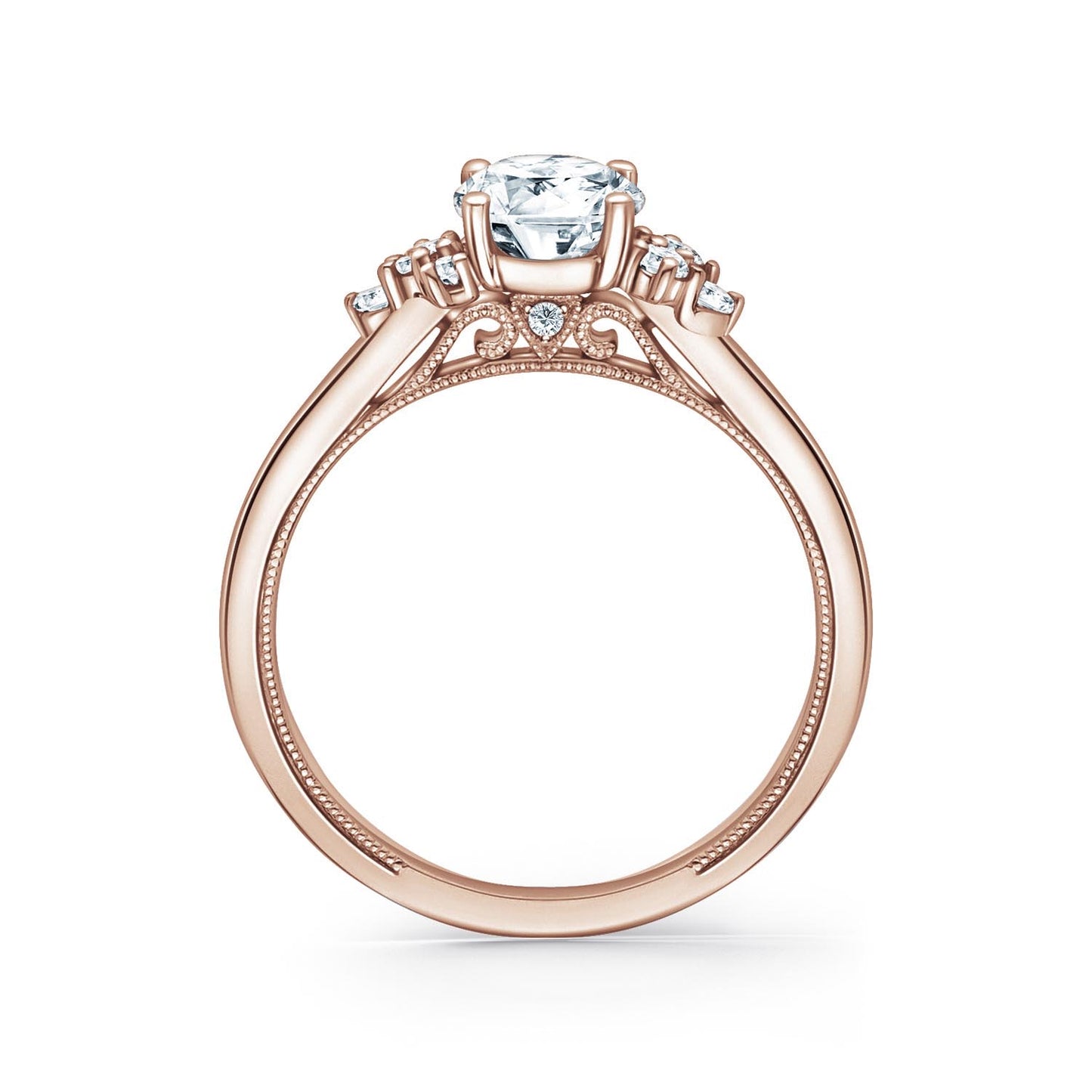 Round Diamond Cluster Engagement Ring