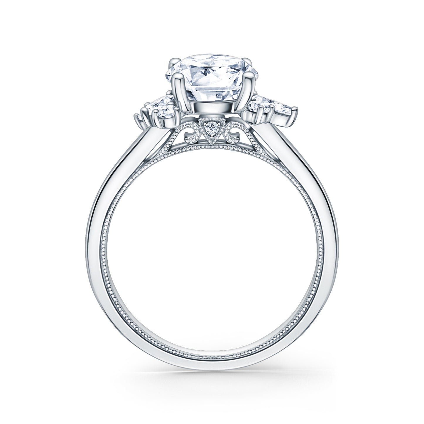 Fancy Cluster Boho Diamond Engagement Ring