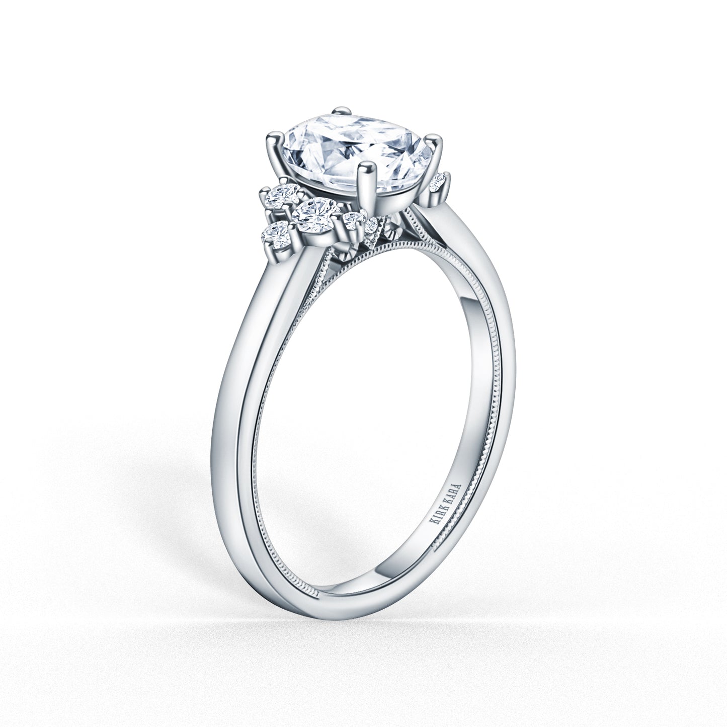 Asymmetrical Boho Diamond Engagement Ring