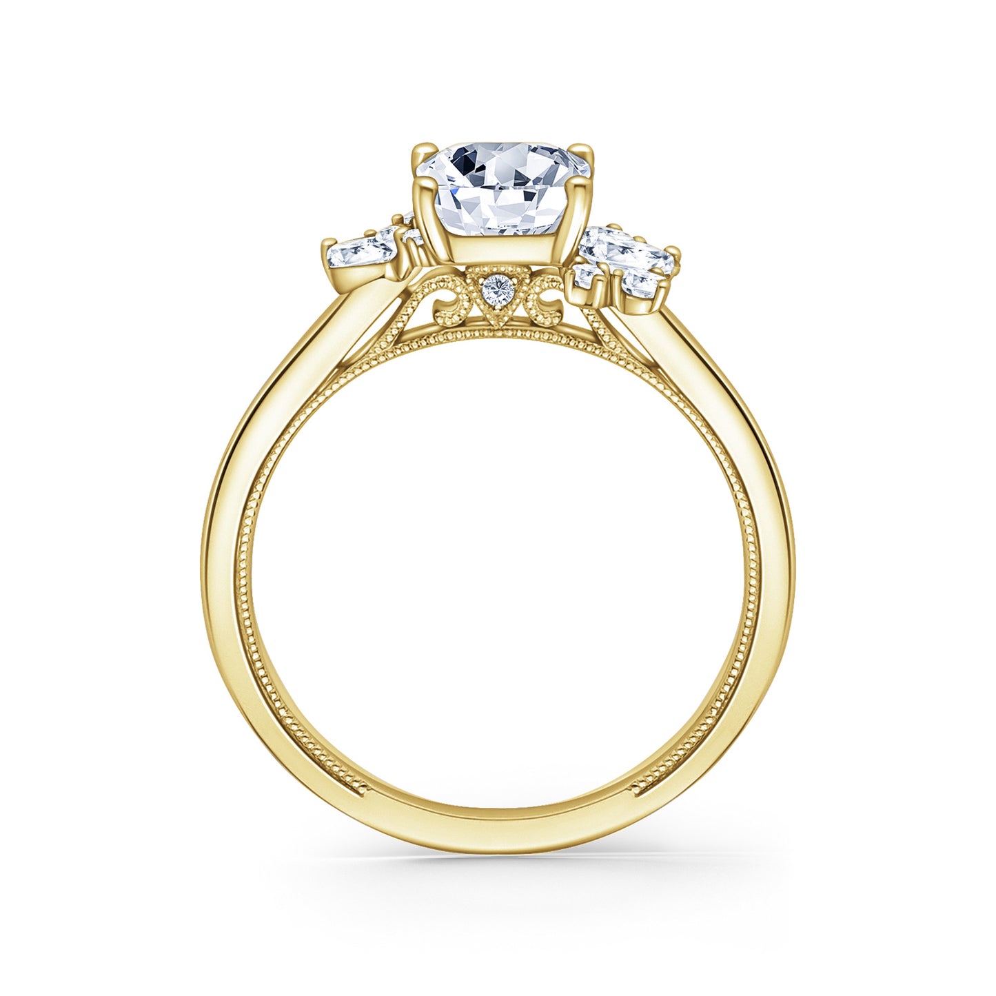 Modern Cluster Boho Diamond Engagement Ring