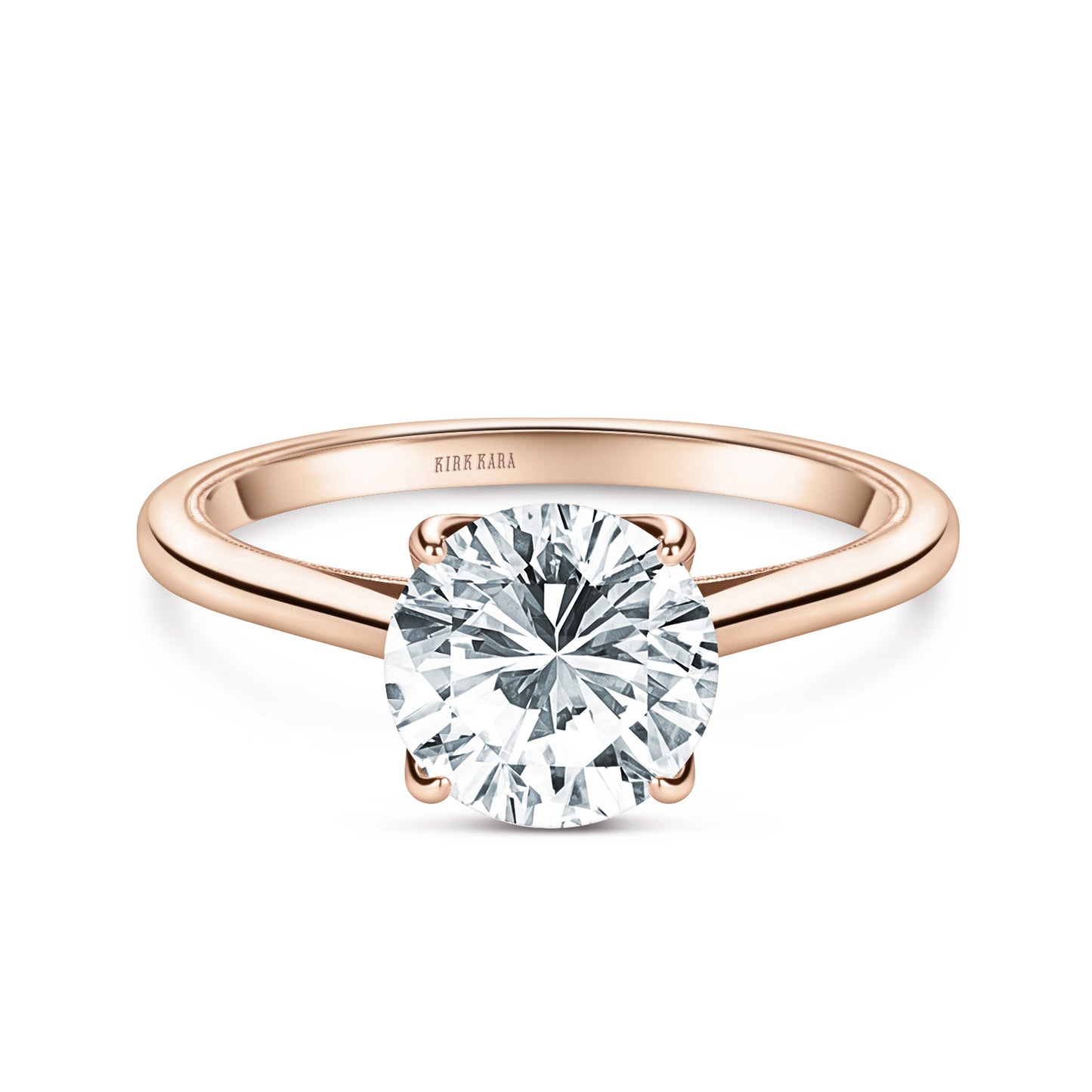 Cathedral Hidden Halo Solitaire Engagement Ring