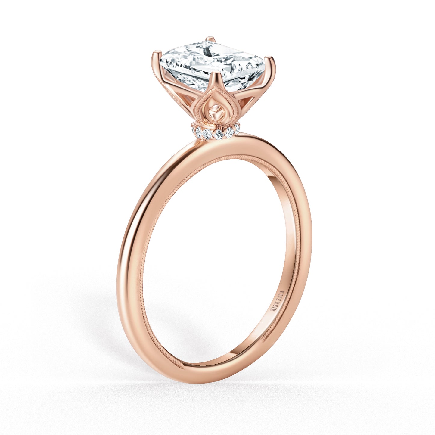 Hidden Halo Solitaire Engagement Ring