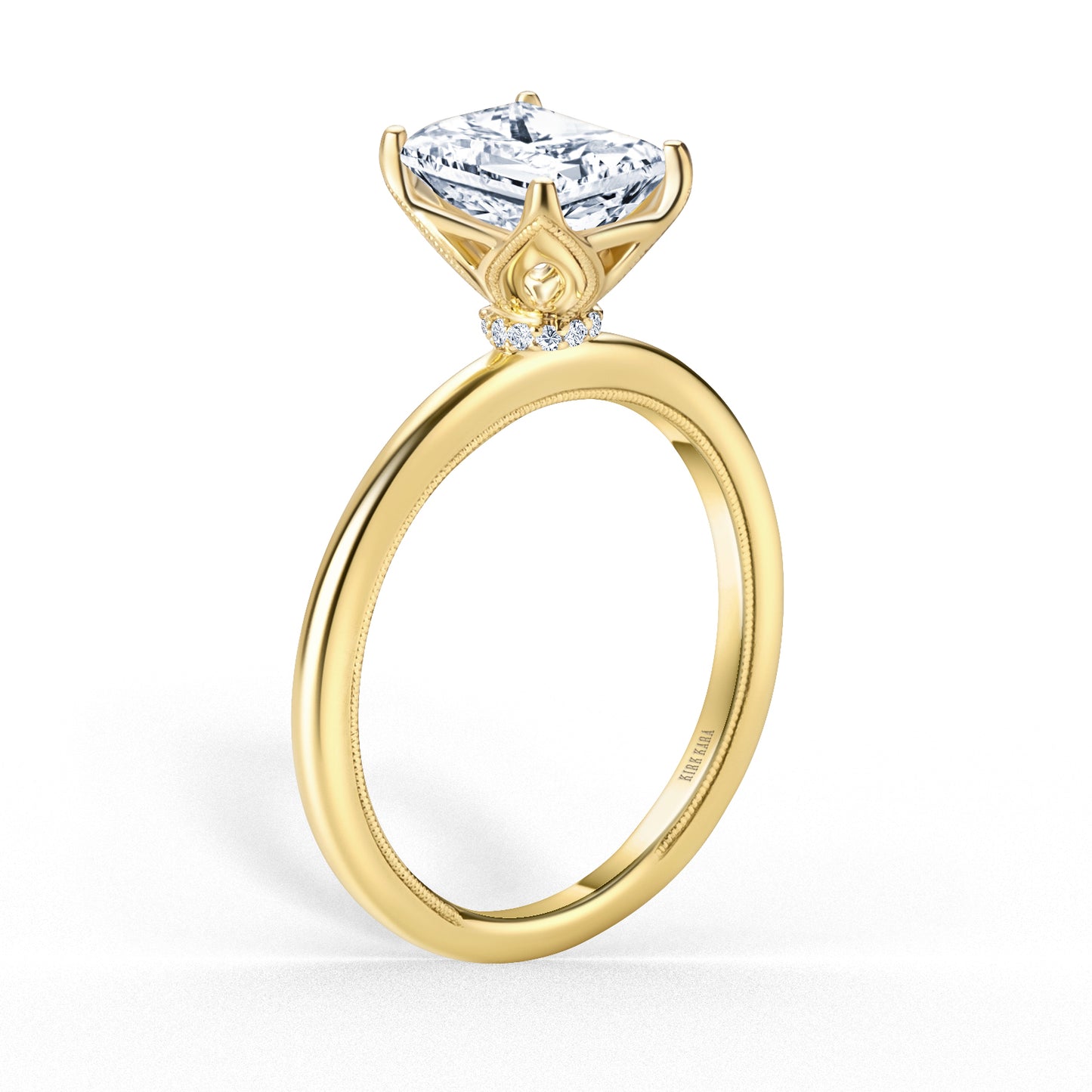 Hidden Halo Solitaire Engagement Ring
