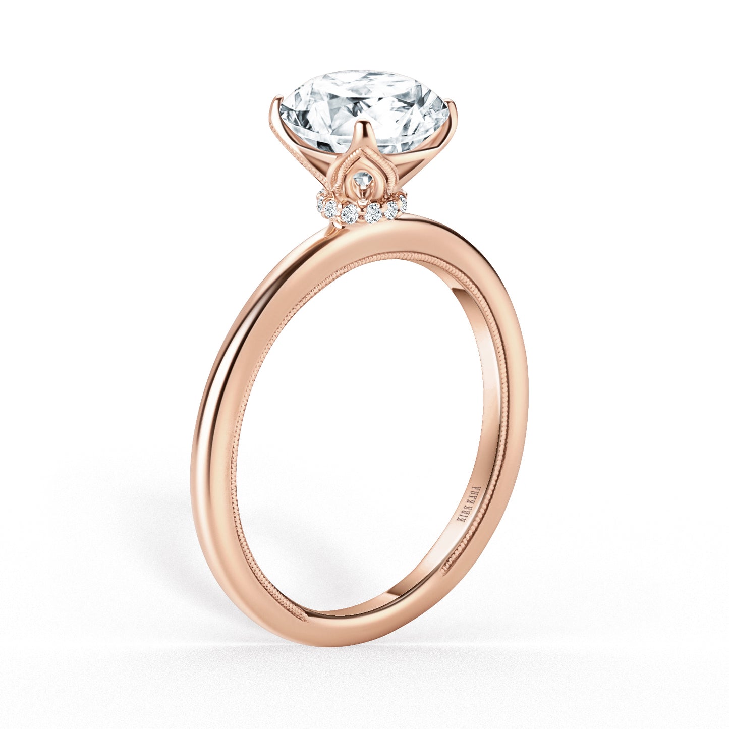 Hidden Halo Solitaire Engagement Ring