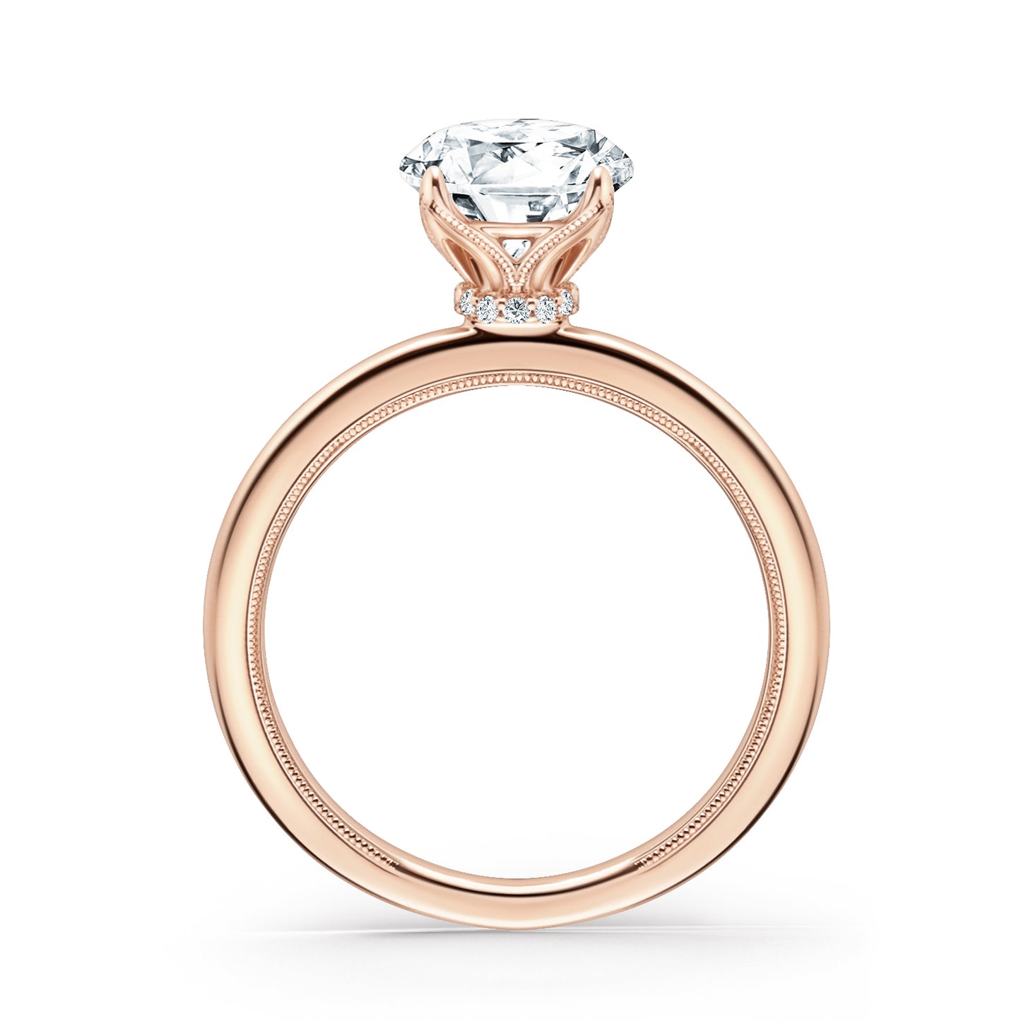 Hidden Halo Solitaire Engagement Ring