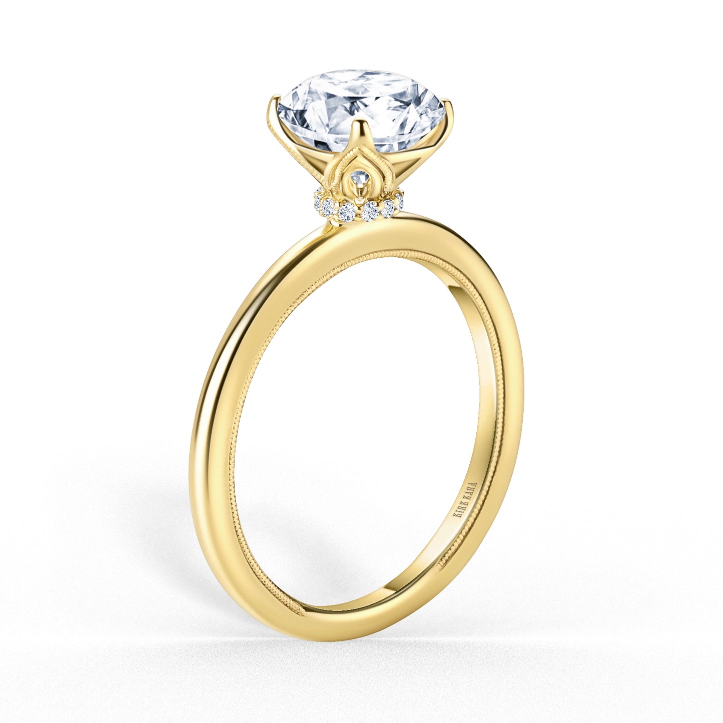 Hidden Halo Solitaire Engagement Ring