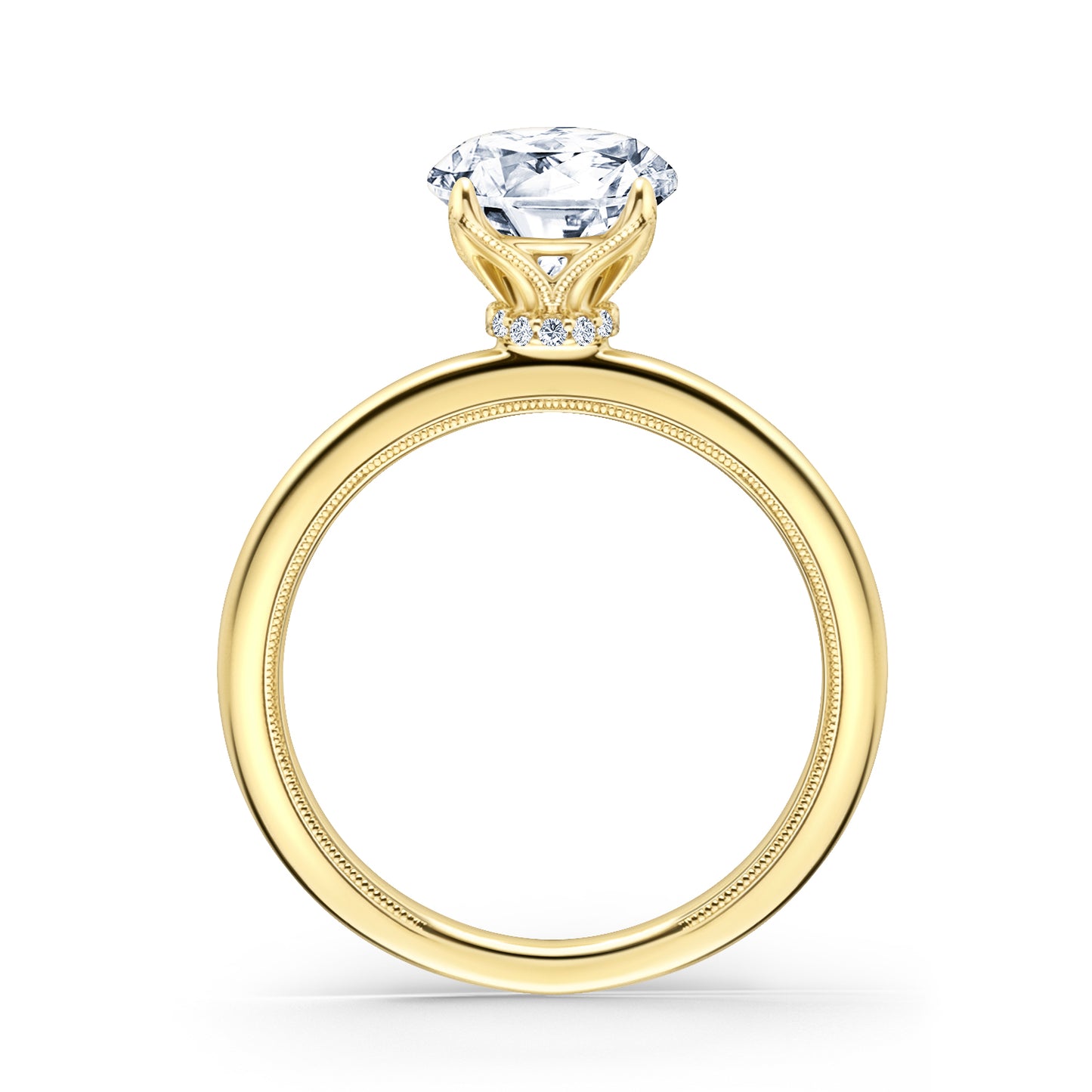 Hidden Halo Solitaire Engagement Ring