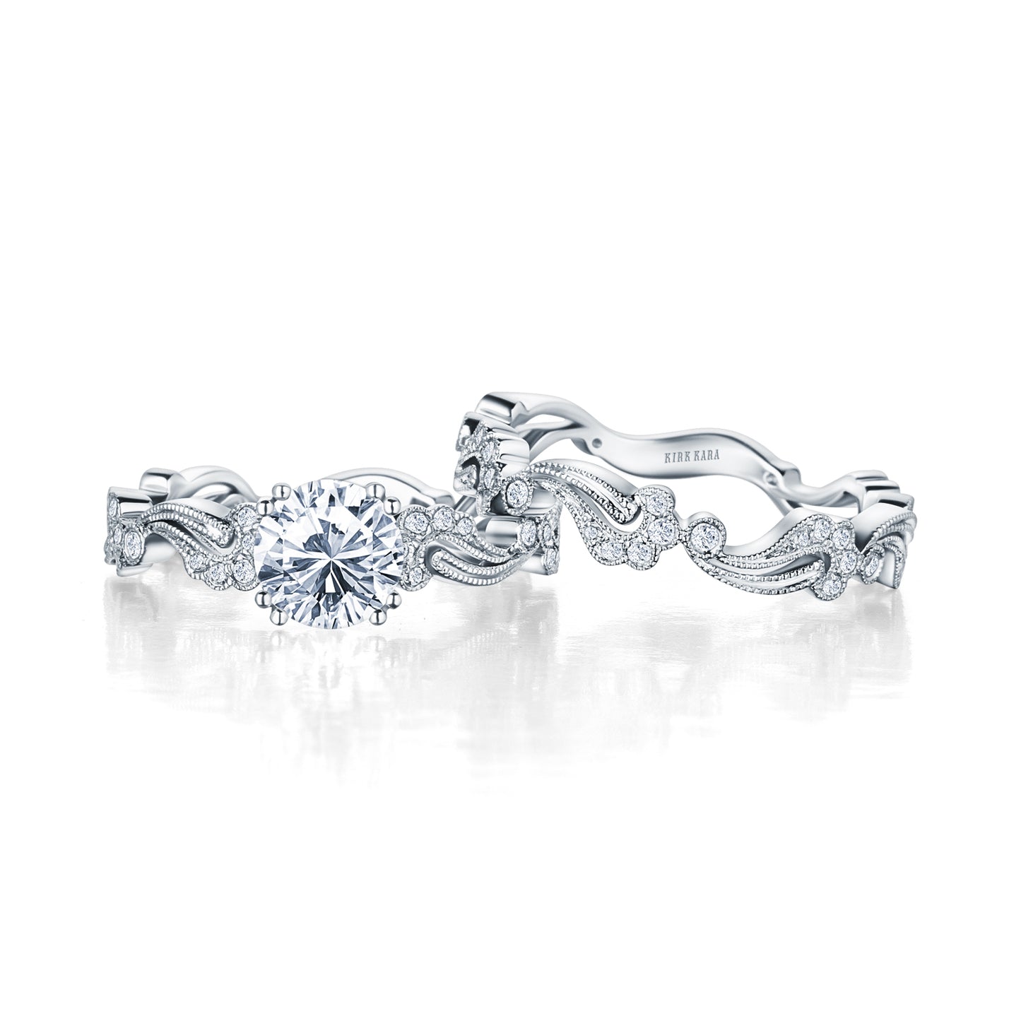 Vintage Inspired Paisley Diamond Engagement Ring